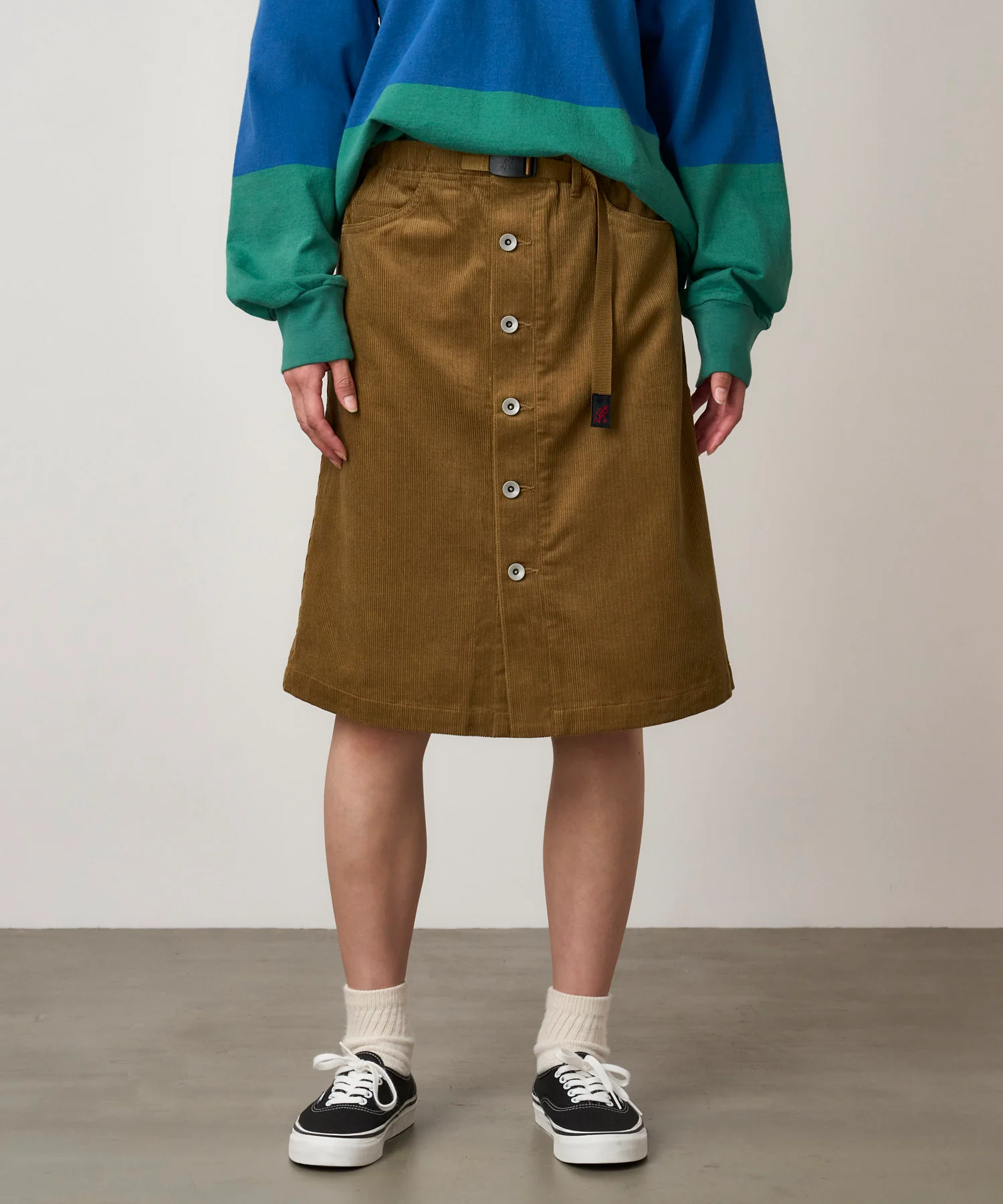 Buttoned Down Midi Skirt - Camel - Image 2