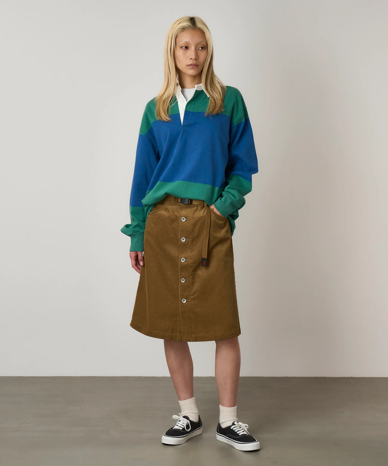 Buttoned Down Midi Skirt - Camel - Image 3