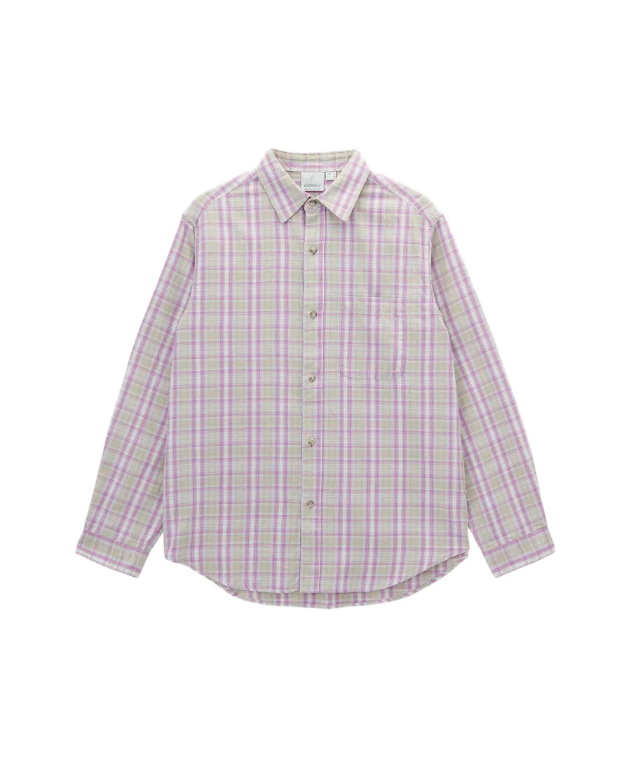 Checkered Ombre Shirt - Purple