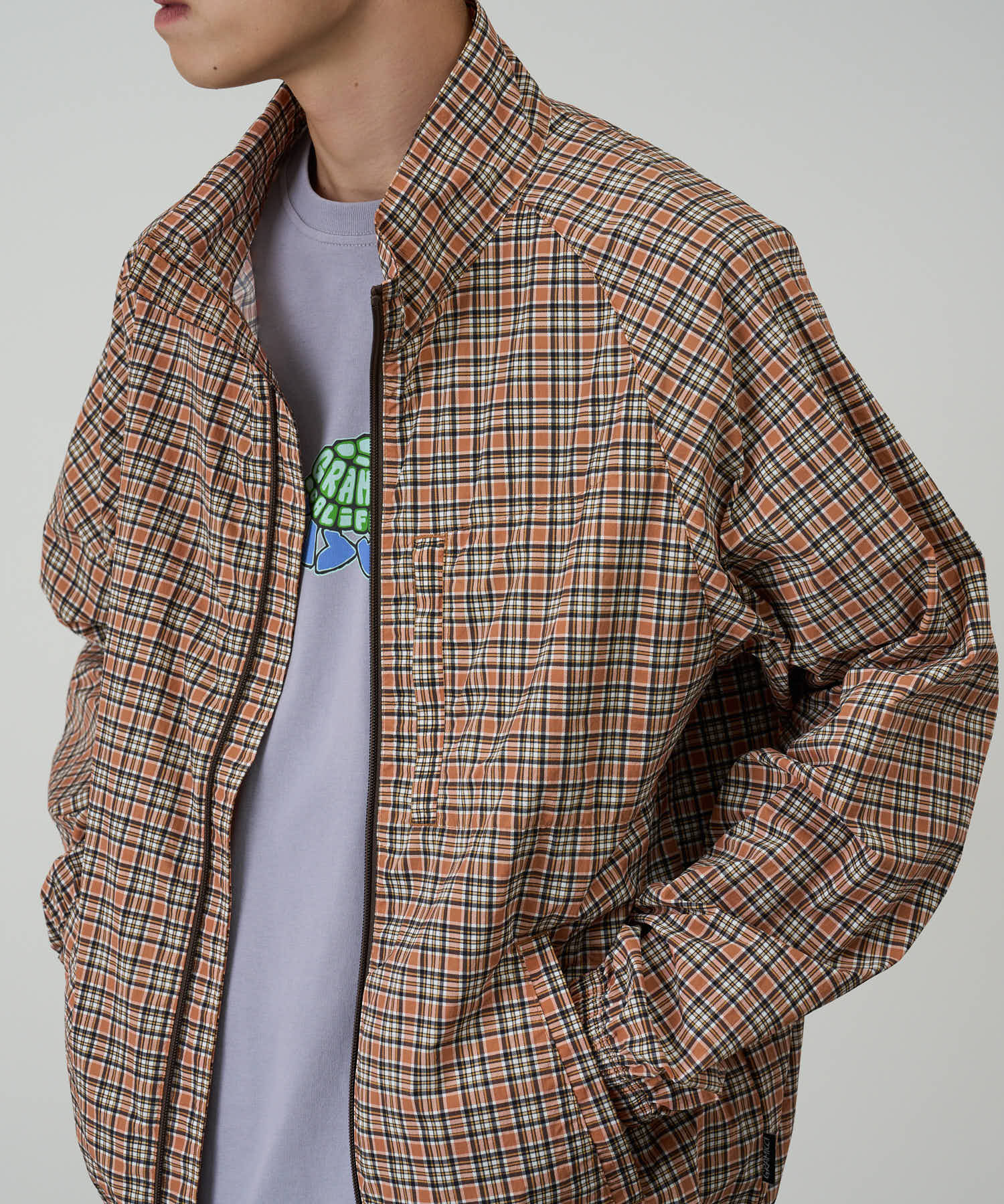 Checkered Shell Jacket - Brick Check - Image 2