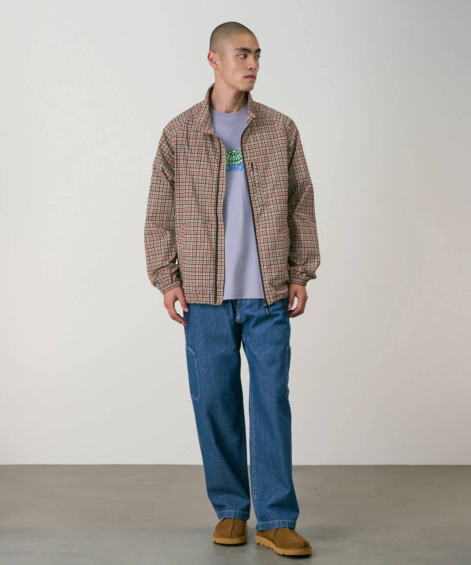 Checkered Shell Jacket - Brick Check - Image 3