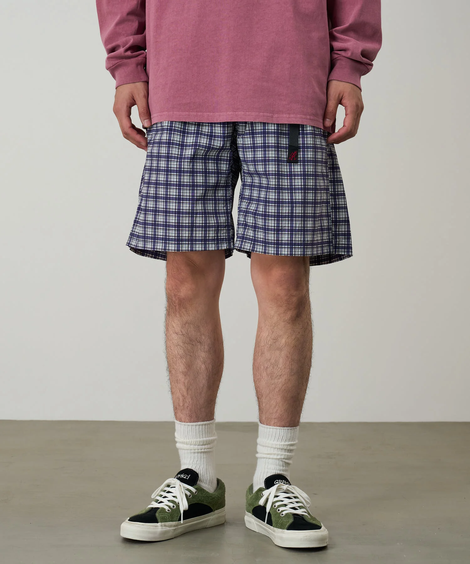 Checkered Shell Short - Navy Check - Image 2