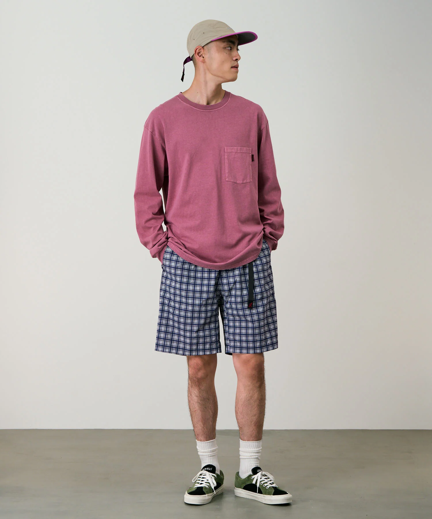 Checkered Shell Short - Navy Check - Image 3