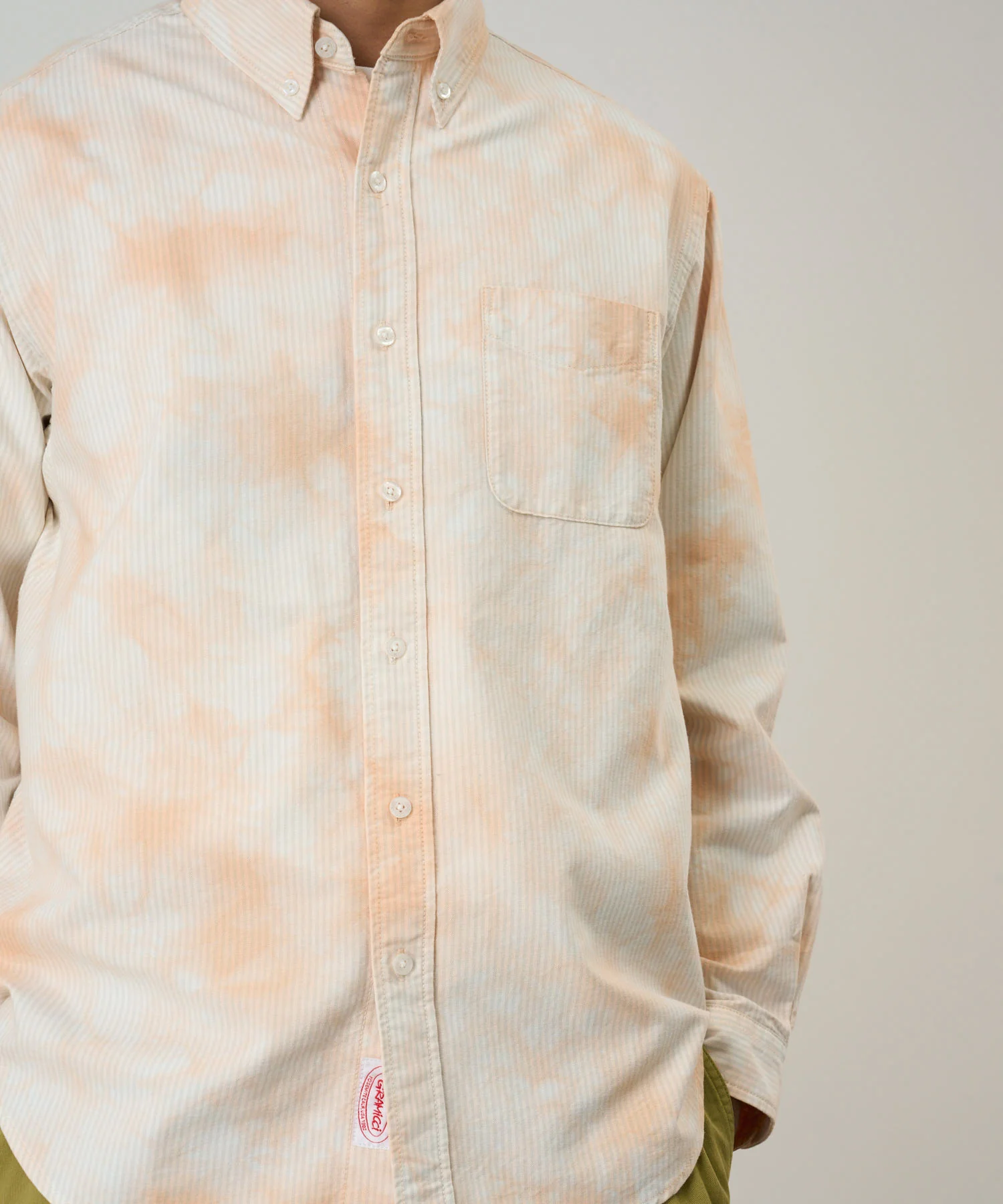 Classic Oxford Bleached Shirt - Stripe - Image 2