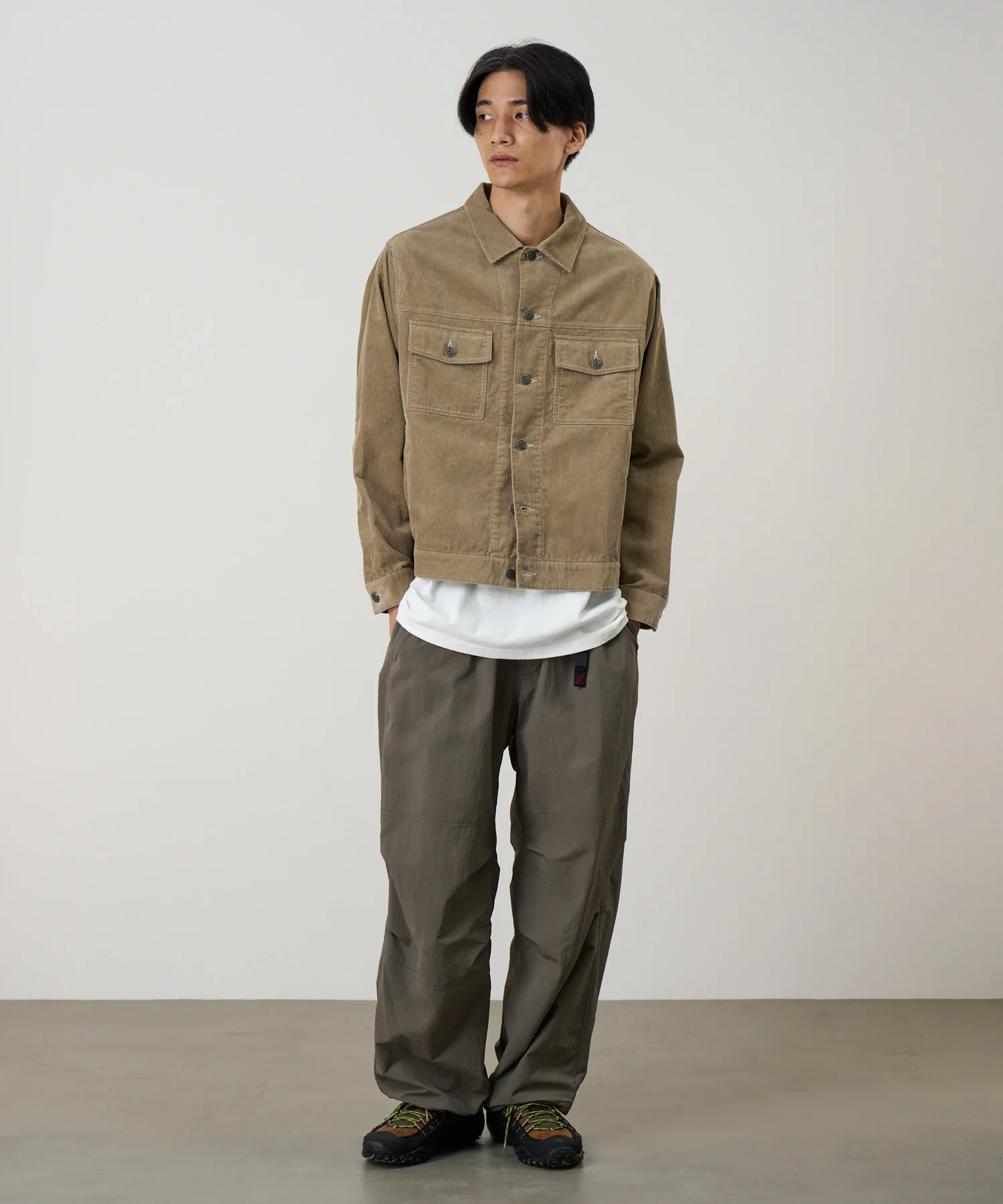 Corduroy Trucker Jacket - Beige - Image 3