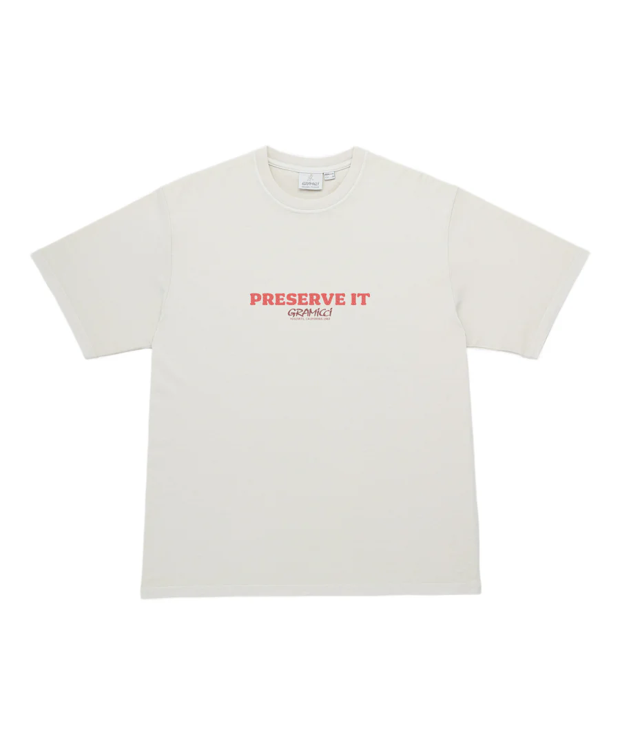 Footprints Tee Pigment Dyed - Natural Pigment