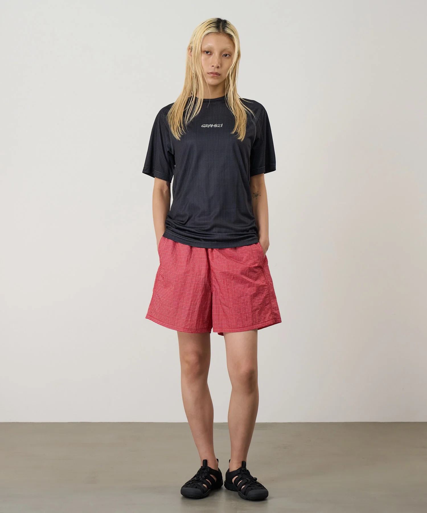 Grid Swim Short - Red - Image 3