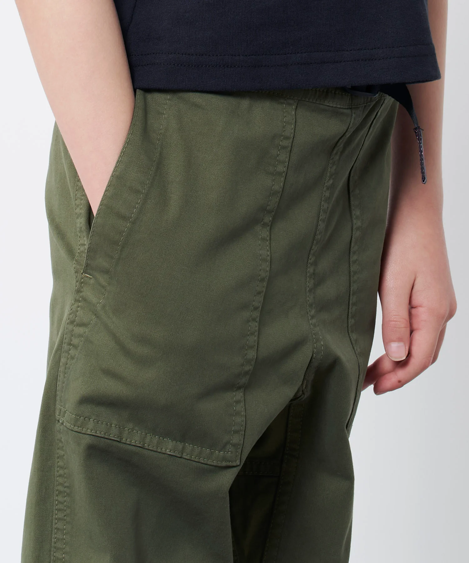 Kids Loose Tapered Pant - Olive - Image 4