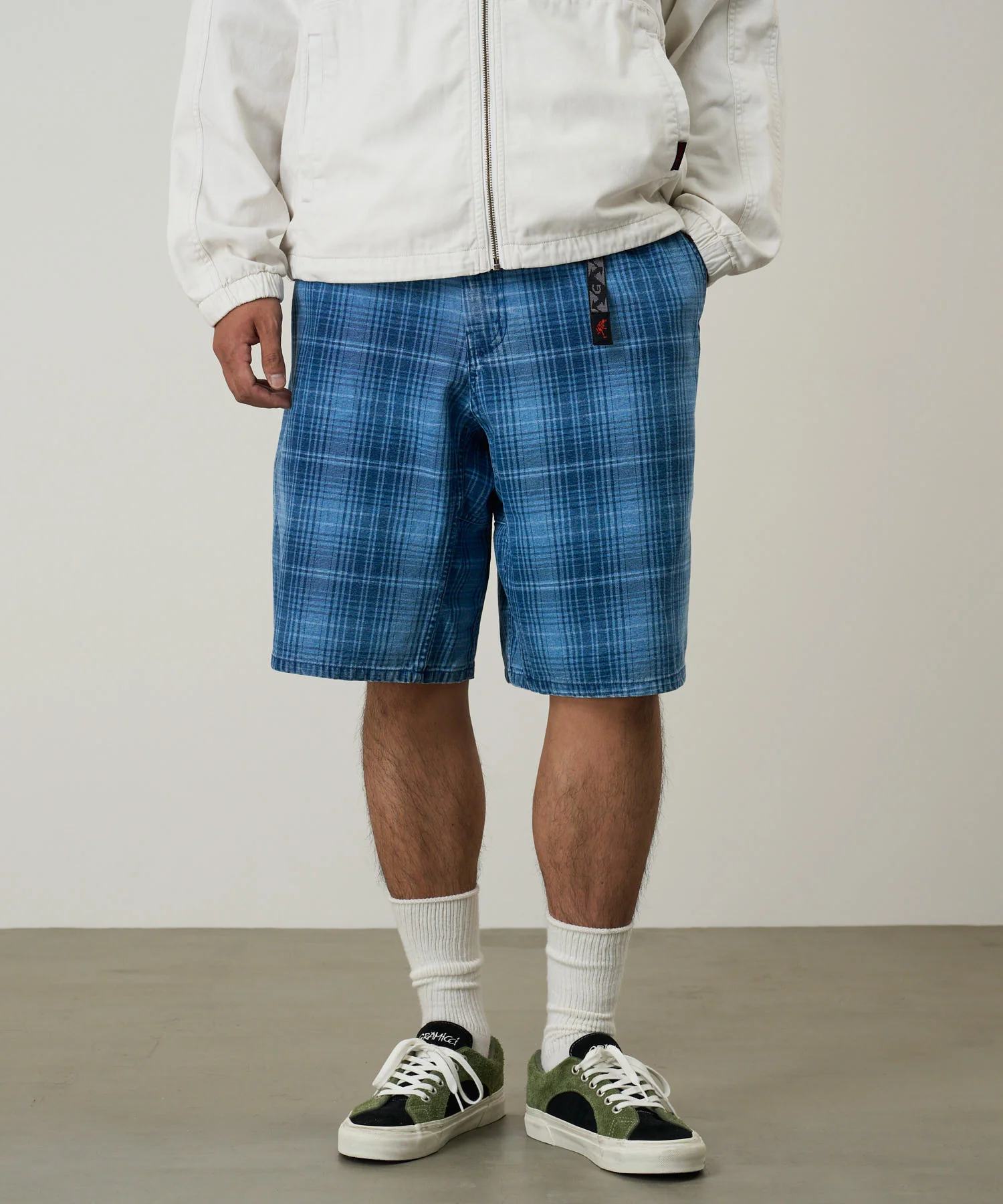 Lagoon Short Denim Plaid - Indigo Checkered Plaid - Image 2