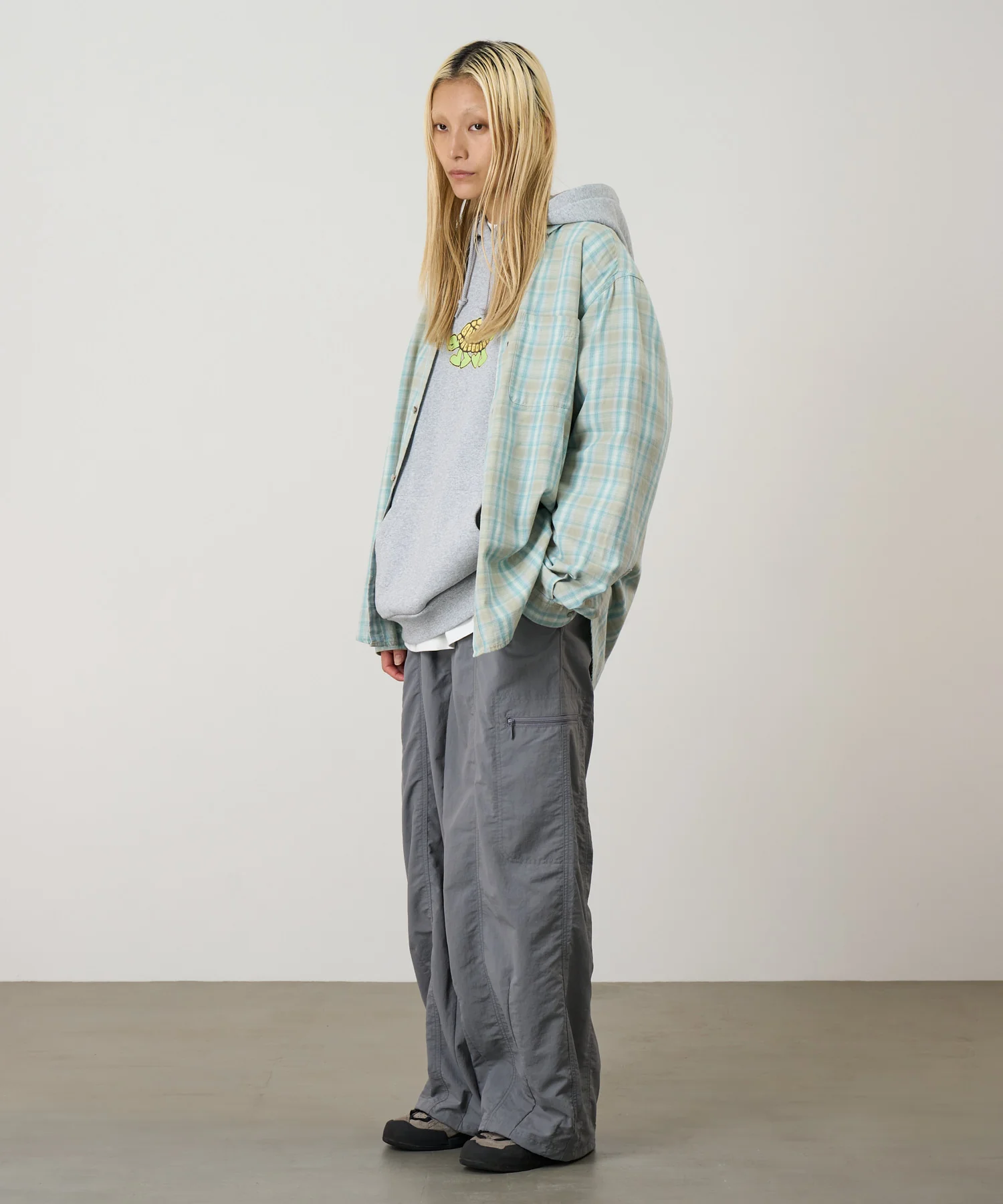 Nylon Balloon Pant - Grey - Image 10