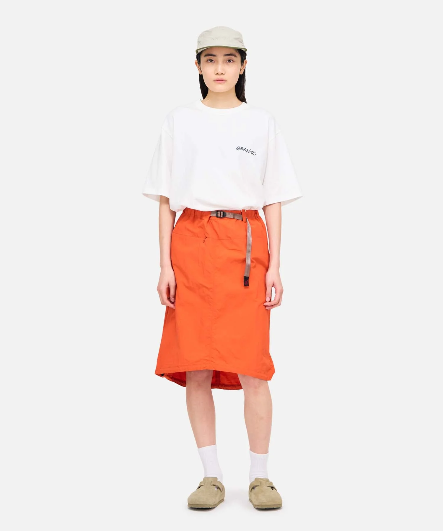 Nylon Packable Midi Skirt - Sand - Image 3