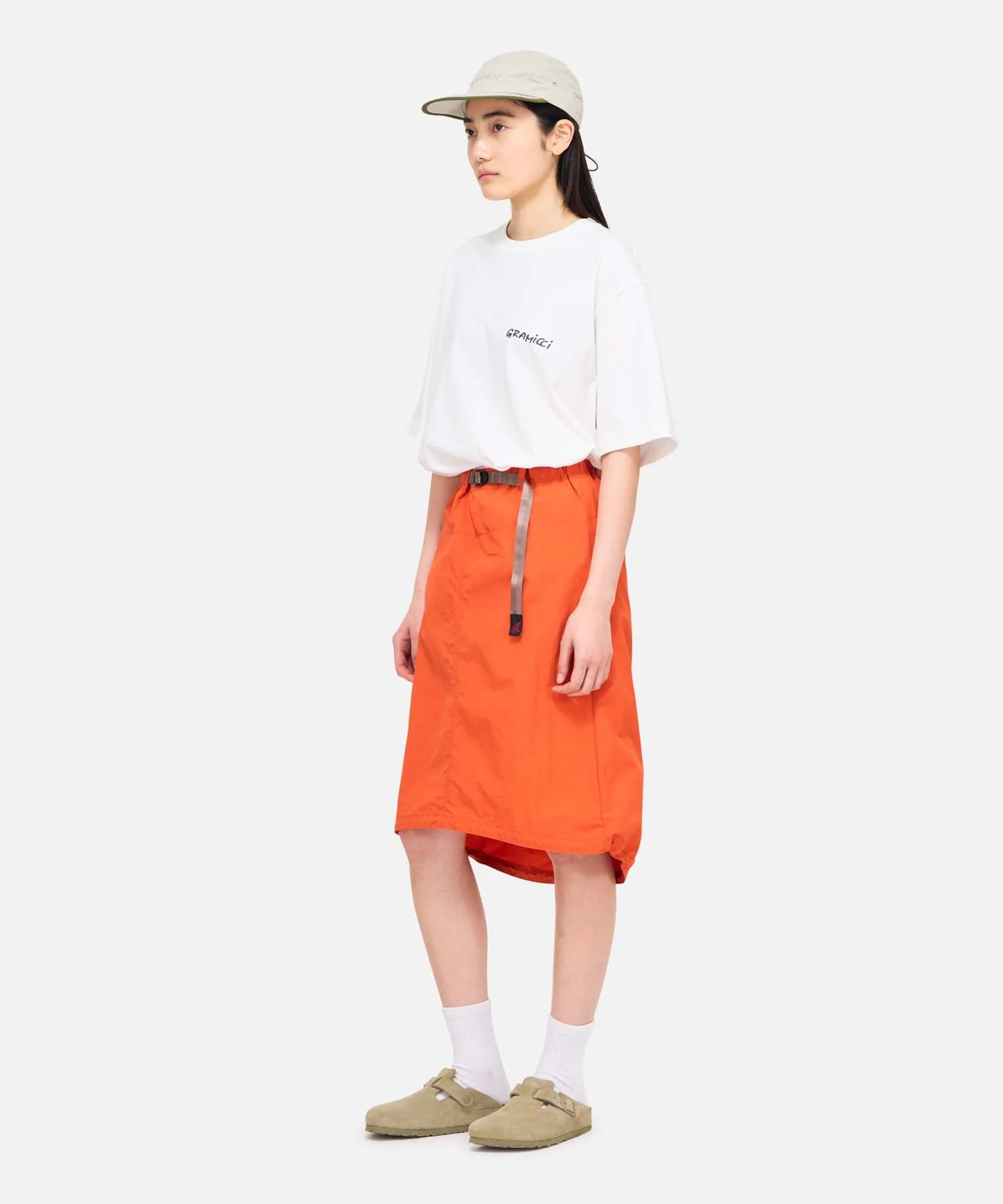 Nylon Packable Midi Skirt - Sand - Image 4