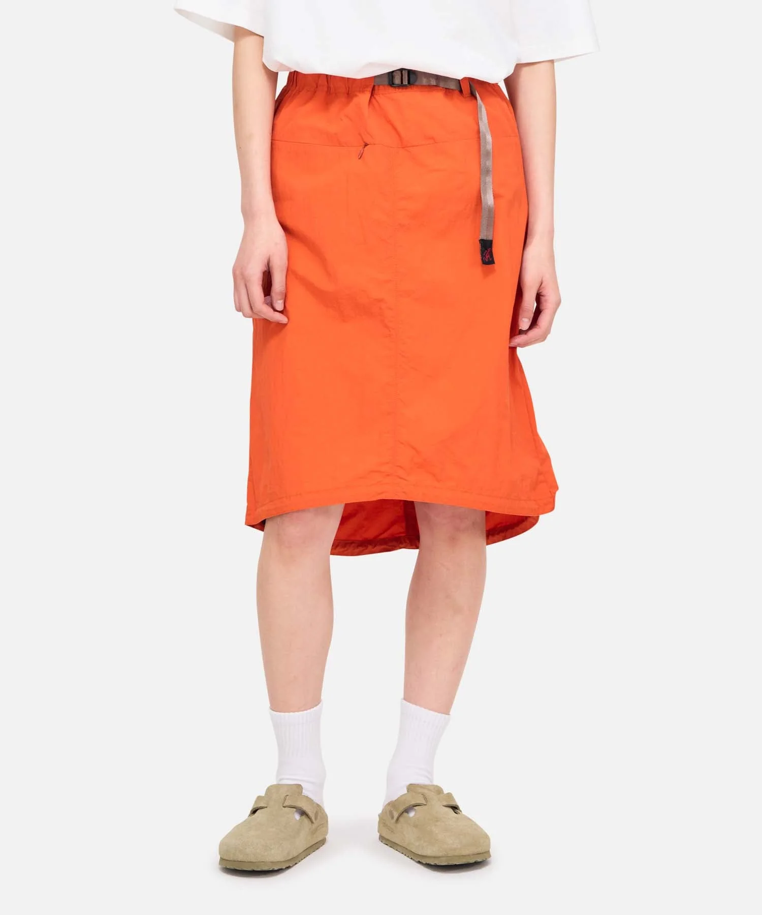 Nylon Packable Midi Skirt - Sand - Image 6