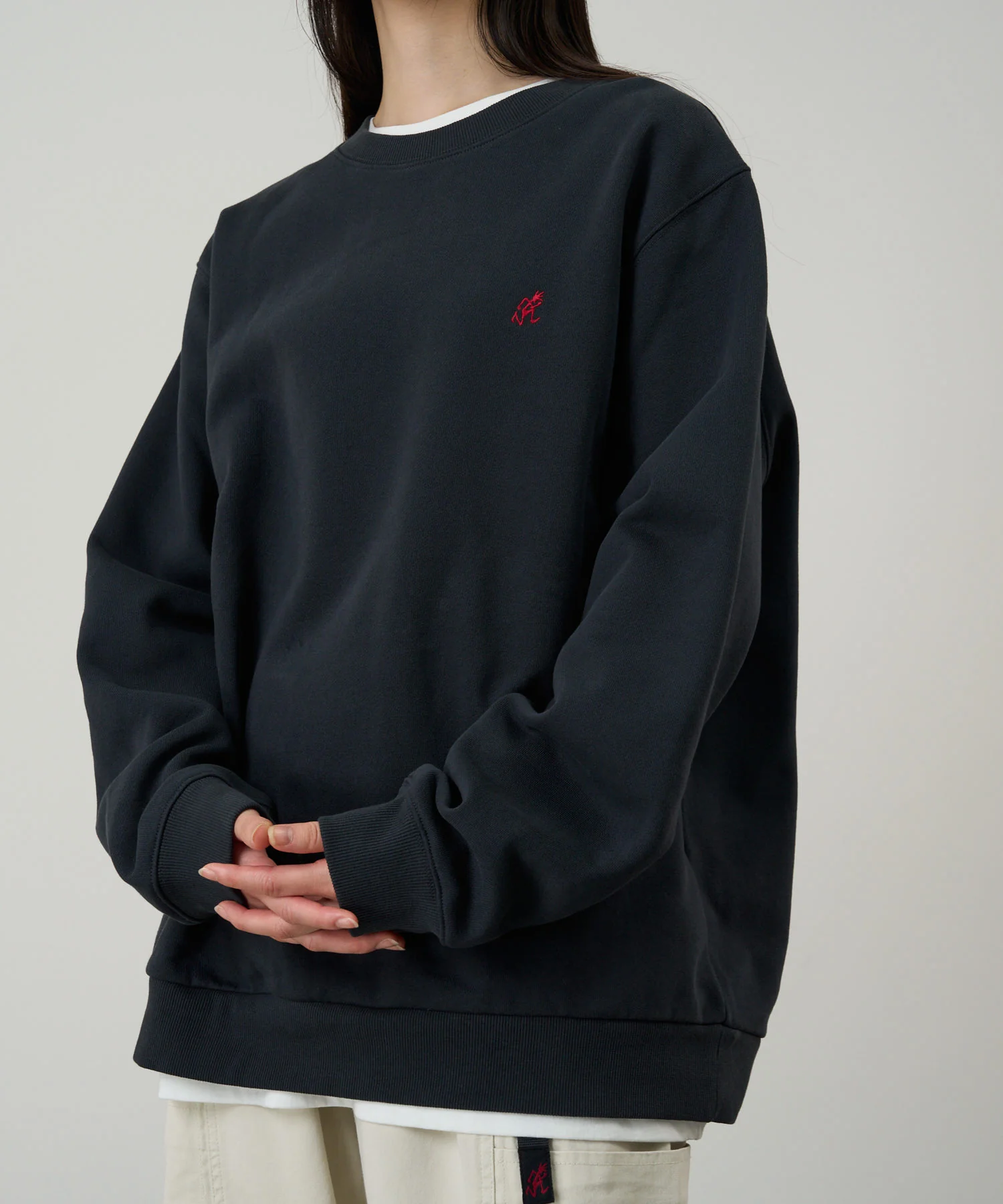 One Point Crew Sweatshirt - Vintage Black - Image 3