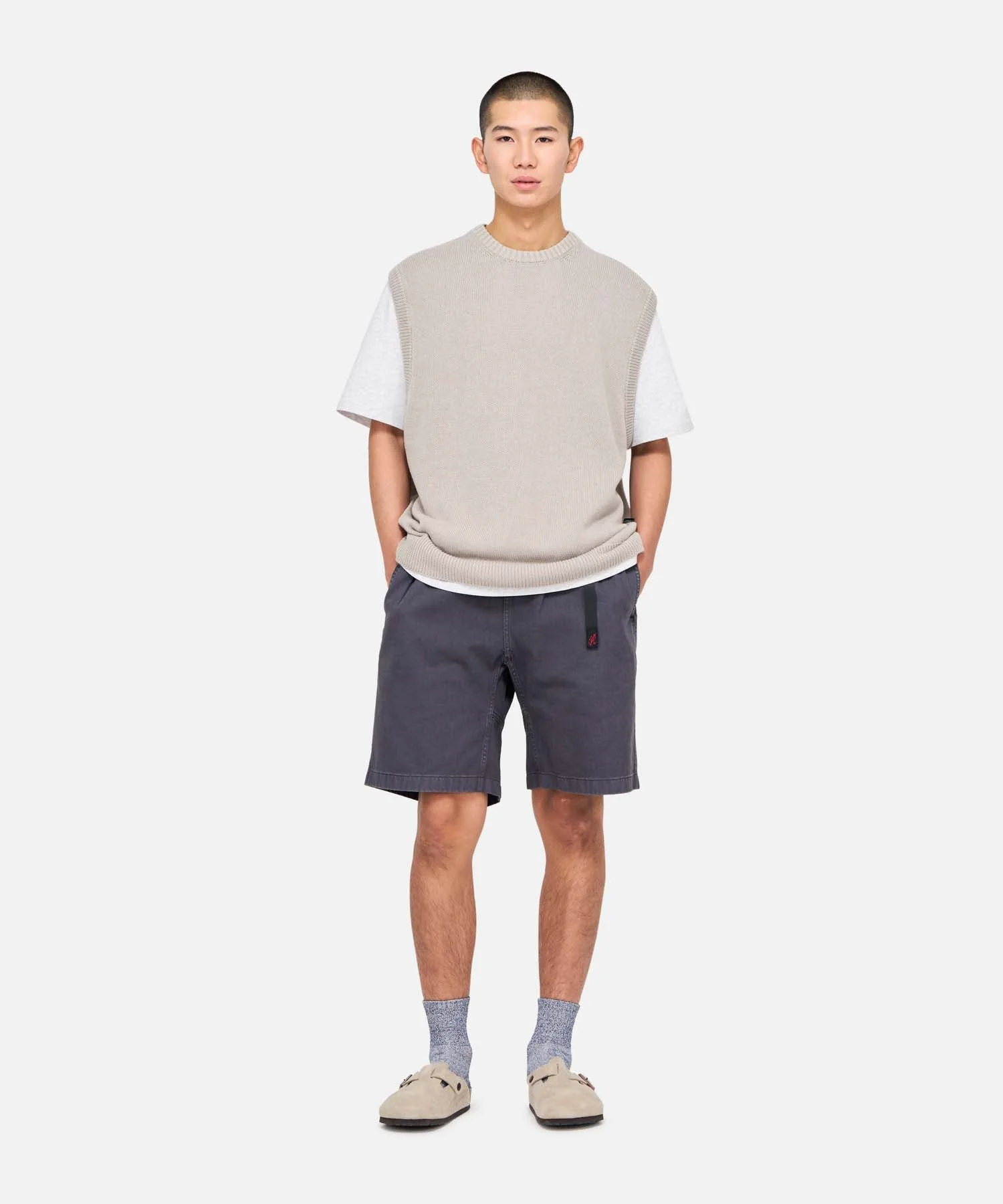 Paper Mix Short Socks - Navy - Image 3