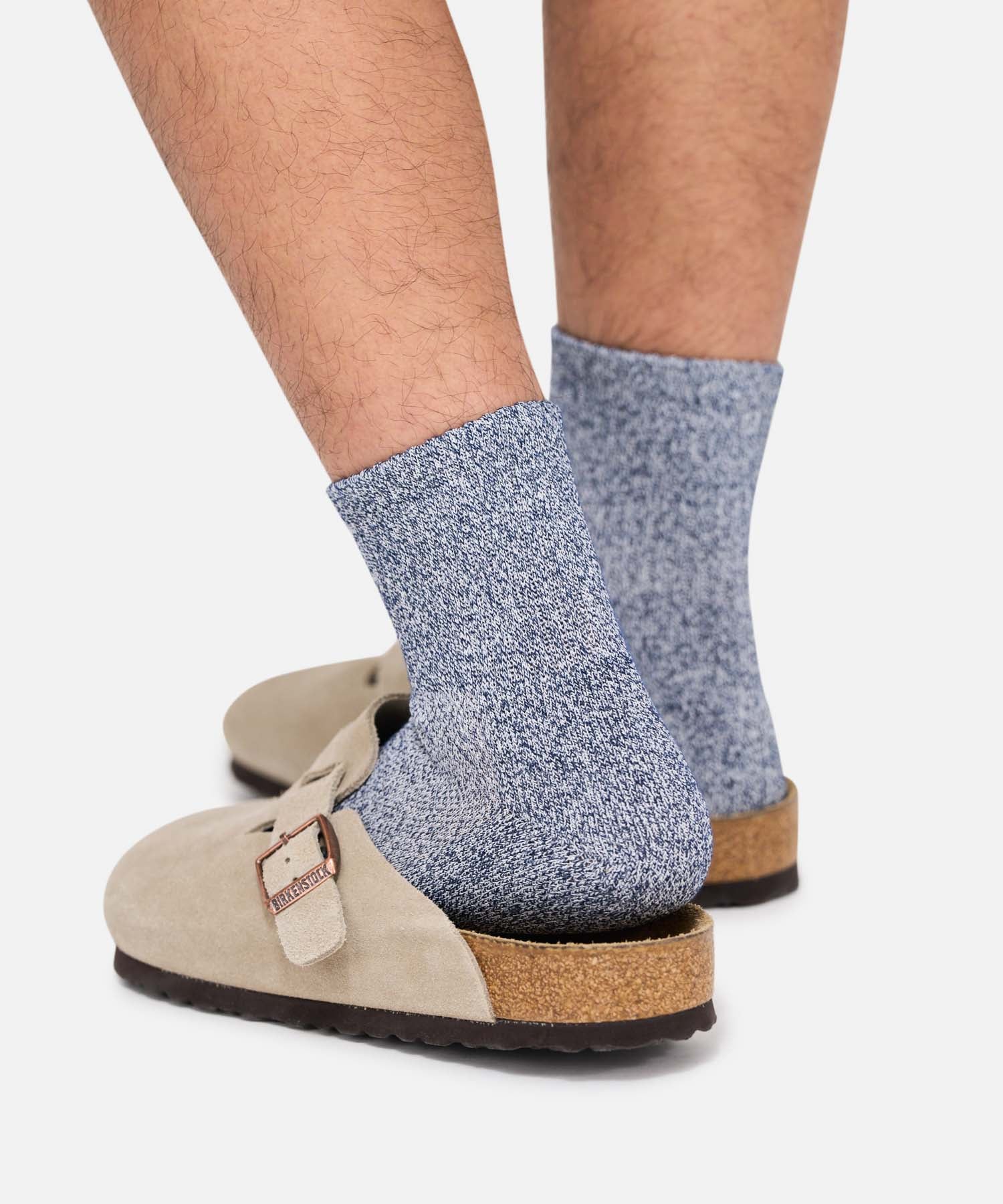Paper Mix Short Socks - Navy - Image 4