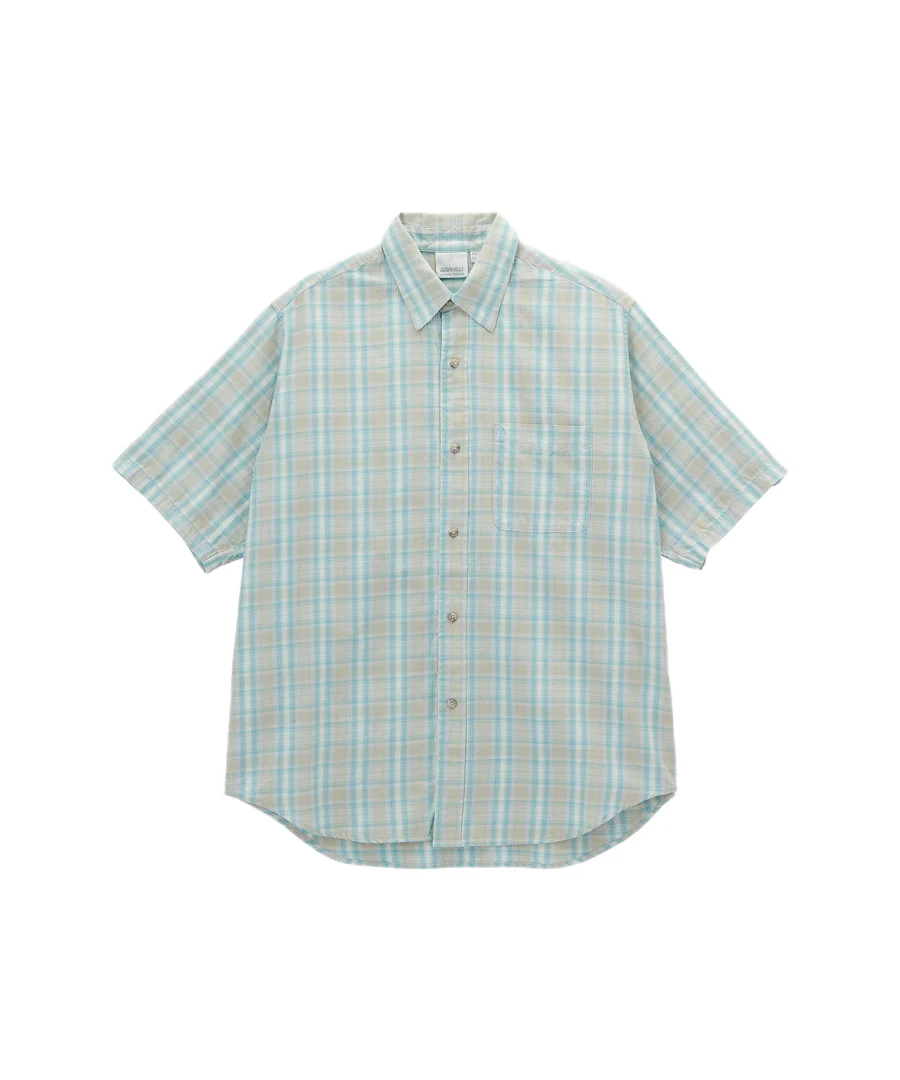 S/S Checkered Ombre Shirt - Blue